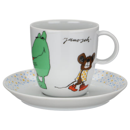 Tasse groß mit Untertasse Frosch und Tigerente