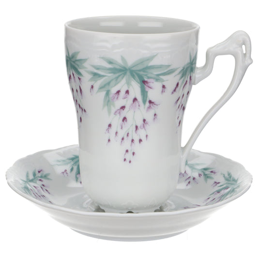 Kaffeebecher mit Untere Cappuccinobecher Blumendekor Violett